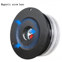 Solar LED Beacon Light Emergency Warning Strobe Light with Magnetic Base, Wireless Waterproof Recovery Beacon Light for Cars Truck Tractors Bus Forklift SUV Construction Vehicle