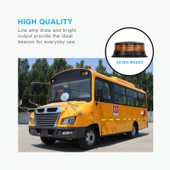 Amber Beacon Light 4.2Inch, Flashing Safety Warning Lights Permanent Mount, LED Emergency Strobe Lights for Vehicles, Caution Hazard Lights for Truck Tractor