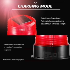 Solar LED Strobe Light Waterproof Flashing Red Beacon Lights with Magnet Portable,Rotating Warning Lights for Vehicles Tow Trucks School Bus