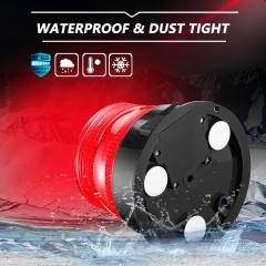 Solar LED Strobe Light Waterproof Flashing Red Beacon Lights with Magnet Portable,Rotating Warning Lights for Vehicles Tow Trucks School Bus