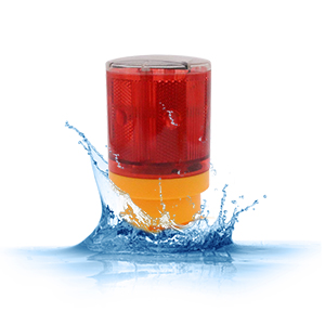 Solar Strobe Warning Light Flashing Construction Safety Road Barricade Traffic Automatic Vehicle Signal Beacon Lamp Waterproof Automatically Turn on (Red)