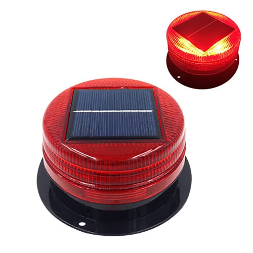 Amber Solar LED Beacon Light Emergency Warning Strobe Light with Magnetic Base, Wireless Waterproof Recovery Beacon Light for Cars Truck Tractors Bus Forklift SUV