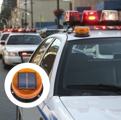 Car LED Solar Strobe Light: Emergency Light Led Road Flares Flashing Warning Lights Roadside Safety Disc Beacon for Car Vehicle Trunk Marine Boat Breakdown Kit