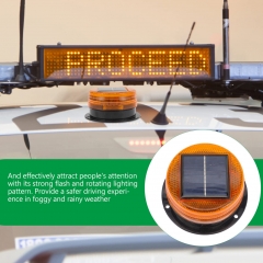 Car LED Solar Strobe Light: Emergency Light Led Road Flares Flashing Warning Lights Roadside Safety Disc Beacon for Car Vehicle Trunk Marine Boat Breakdown Kit