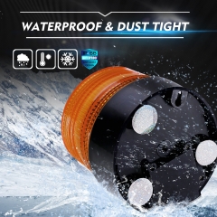 LED Beacon Lights 12V Amber Strobe Warning Light for Cars Trucks Vehicles,Rechargeable,Magnetic