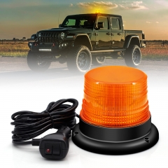 LED Beacon Lights 12V Amber Strobe Warning Light for Cars Trucks Vehicles,Rechargeable,Magnetic