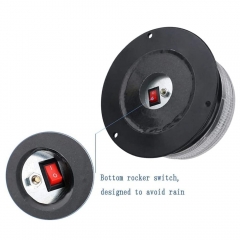 Solar LED Beacon Light Emergency Warning Strobe Light with Magnetic Base, Wireless Waterproof Recovery Beacon Light for Cars Truck SUV