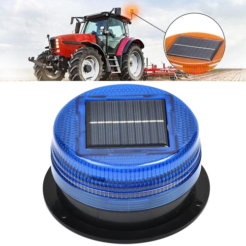 Solar LED Beacon Light Emergency Warning Strobe Light with Magnetic Base, Wireless Waterproof Recovery Beacon Light for Cars Truck SUV