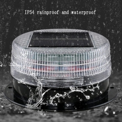 Solar LED Beacon Light Emergency Warning Strobe Light with Magnetic Base, Wireless Waterproof Recovery Beacon Light for Cars Truck SUV