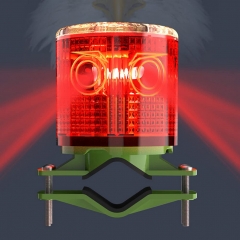 Solar Strobe Warning Light Flashing Safety Road Barricade Automatic Vehicle Signal Beacon LED Warning Lamp Waterproof Auto Turn on for Construction Traffic Dock Marine