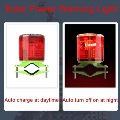 Solar Strobe Warning Light Flashing Safety Road Barricade Automatic Vehicle Signal Beacon LED Warning Lamp Waterproof Auto Turn on for Construction Traffic Dock Marine