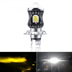BA20D H6 LED Motorcycle Headlight Bulb 6000K White 3000K Yellow 1600Lumens 10W COB Chips High Low Beam BA20D H6 LED White Yellow