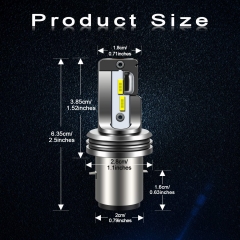Motorcycle Headlight H6 CSP LED Motorbike Bulb High Low Beam 6000K