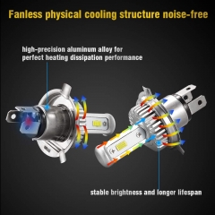 H4 LED Motorcycle Headlight Bulb Hi/Lo Beam 9003 Bulb 2500 Lumens White 6000k CSP Chips LED Car Headlight H4 Headlamp 1:1 Design