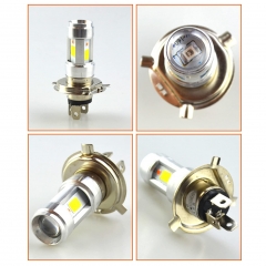 H4 LED Headlight Bulb Aluminum 5700K Cool White 12W Super Bright IP67 Plug and Play for Most Motorcycles Universal Fit