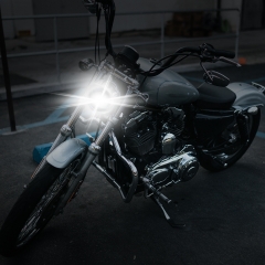 H4 LED Headlight Bulb Aluminum 5700K Cool White 12W Super Bright IP67 Plug and Play for Most Motorcycles Universal Fit