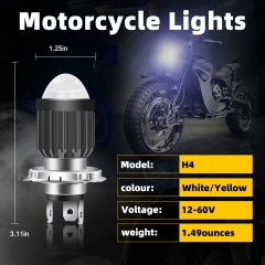 BA20D H6 LED Motorcycle Headlight Bulb 6000k White 1600Lumens H6 led bulb High Low Beam BA20D LED Light Bulb for Motorcycle Headlights DRL 1PCS