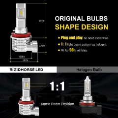 H4 9003 Motorcycle LED Headlight Bulbs 6500k Fanless LED Headlight Bulbs Replacement Conversion Kit Xenon White Pack of 1