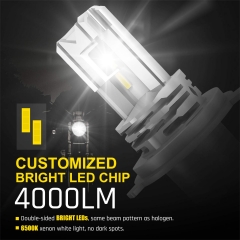 H4 9003 Motorcycle LED Headlight Bulbs 6500k Fanless LED Headlight Bulbs Replacement Conversion Kit Xenon White Pack of 1