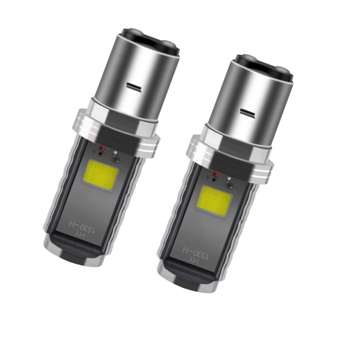 2-Pack 900 Lumens White BA20D COB 12W Led Bulb for Motorcycle BA20D Headlights High Low Beam