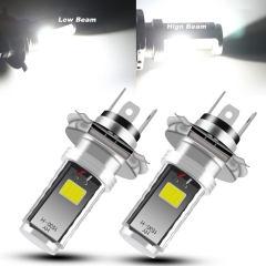 2pcs 9-80V BA20D Led 12W COB Led Bulb 900Lm Fog Light Car Truck Motorcycle Headlights Lamps Off Road 900LM 6500k