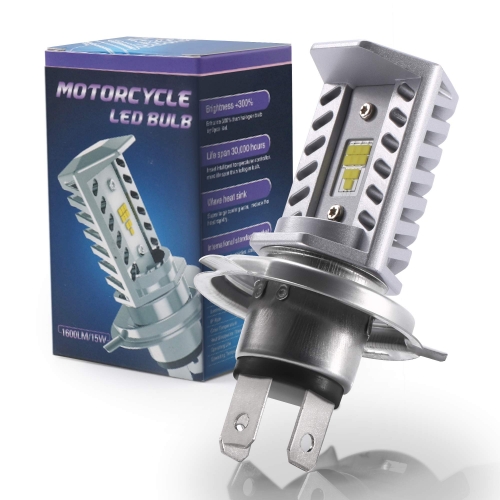 H4 LED Bulb Super Bright Motorcycle Headlights Lamp High Low Beam Lights, Upgrade 9-CSP Chipsets 6500K Compatible with Suzuki Kawasaki BMW Yamaha Honda