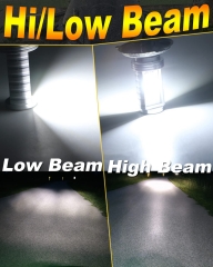 2pcs 9-80V BA20D Led 12W COB Led Bulb 900Lm Fog Light Car Truck Motorcycle Headlights Lamps Off Road 900LM 6500k