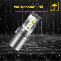 2-Pack 900 Lumens White BA20D COB 12W Led Bulb for Motorcycle BA20D Headlights High Low Beam