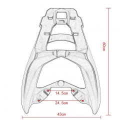 Motorcycle Luggage Holder Tail Rear Luggage Rack for Yam&aha NMAX155 Nmax 155 2020 2021 2022 Trunk Top Box Case Topcase Holder Shelf Bracket Accessories