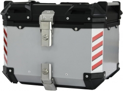 45L Motorcycle Top Case Tail Box thick Aluminum Waterproof Trunk luggage Top Box Helmet Box with Security Lock