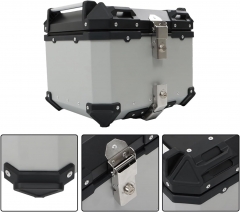 45L Motorcycle Top Case Tail Box thick Aluminum Waterproof Trunk luggage Top Box Helmet Box with Security Lock