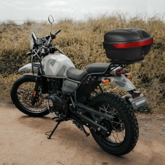 Motorcycle Trunk Black Motorcycle Top Case Motorcycle Tail Box Scooter Trunk Tour Motorcycle Storage Box Carrier with Lock for Helmet Luggage - 30L