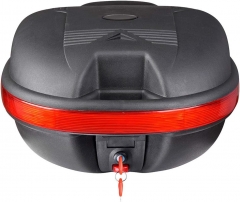 Motorcycle Trunk Black Motorcycle Top Case Motorcycle Tail Box Scooter Trunk Tour Motorcycle Storage Box Carrier with Lock for Helmet Luggage - 30L
