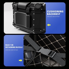 45L Motorcycle Top Case Tail Box thick Aluminum Waterproof Trunk luggage Top Box Helmet Box with Security Lock