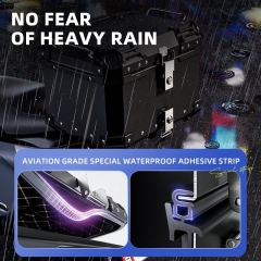 45L Motorcycle Top Case Tail Box thick Aluminum Waterproof Trunk luggage Top Box Helmet Box with Security Lock