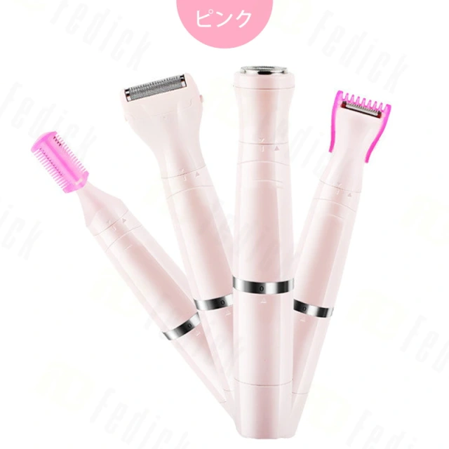 レディースシェーバー 4in1 除毛シェーバー 電動 ムダ毛処理 顔 ワキ ウデ ビキニライン