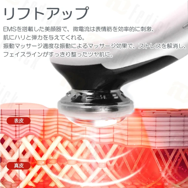 温冷美顔器 超音波美顔器日本語取扱説明書付き 多機能美顔器 目元ケア 温熱振動 イオン導入 浸透 毛