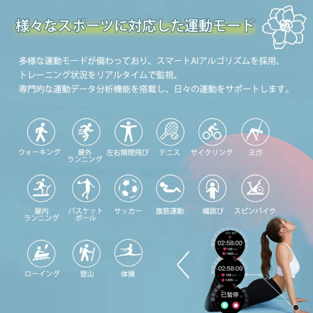 スマートウォッチ 血圧 今日限定! 日本語 説明書 iphone 腕時計 レディース ベルト