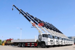 To Turkmenistan 10pc DONGFENG 6X4 Truck mounted SANY PALFINGER 16T Crane