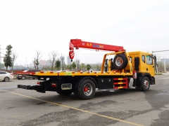 Dongfeng 5T Flatbed Wrecker Tow Truck with 5T Straight Boom Crane