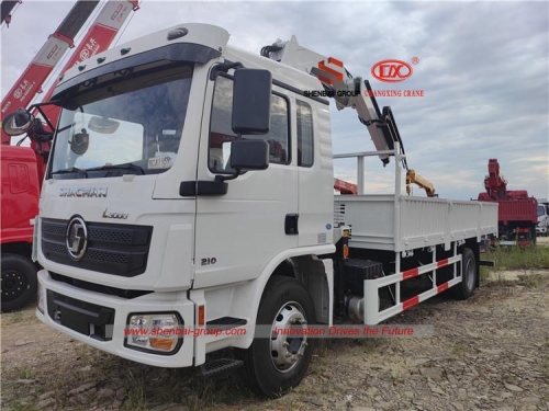 Flèche articulée de grue montée sur camion SHACMAN de 8 tonnes