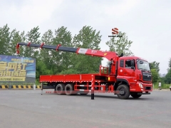 6x4 grúa del camión del cargo de 12 toneladas con el camión de la grúa telescópica de Dongfeng Kinland del brazo recto 12T