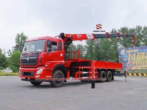 6x4 12 Tonnen Fracht-LKW-Kran mit 12T geradem Boom Dongfeng Kinland Teleskopausleger-Kran-LKW