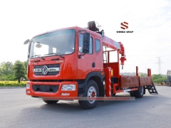 DONGFENG Cargo Truck with 8Ton Still Boom Crane+Climb ladder