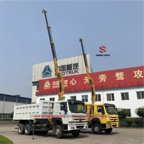 Camion à benne basculante Sinotruk HOWO 20 tonnes avec grue à flèche articulée 6.3T