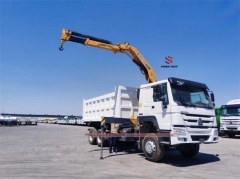 Sinotruk HOWO 20Ton Dump Truck with 6.3T Knuckle Boom Crane