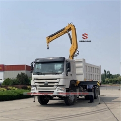 Sinotruk HOWO 20Ton Dump Truck with 6.3T Knuckle Boom Crane