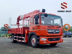 Dongfeng 4X2 Cargo Truck with Shenbai 8 Ton Hydraulic Straight Boom Crane Truck Crane