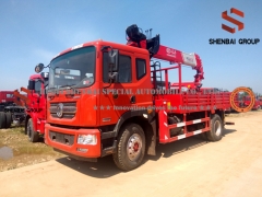 Dongfeng 4X2 Cargo Truck with Shenbai 8 Ton Hydraulic Straight Boom Crane Truck Crane