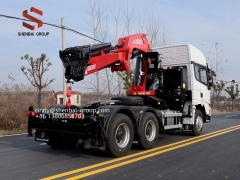 6X4 Shacman X3000 Tractor RHD/LHD Mounted With SHENBAI 30Ton Knuckle Boom Crane